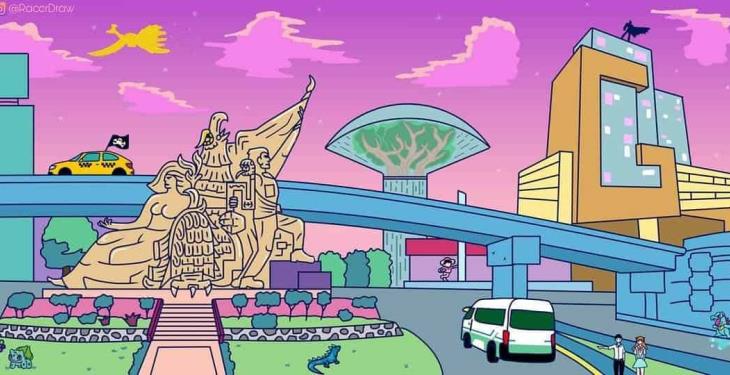 Plasman sitios representativos de Tabasco con personajes de caricatura