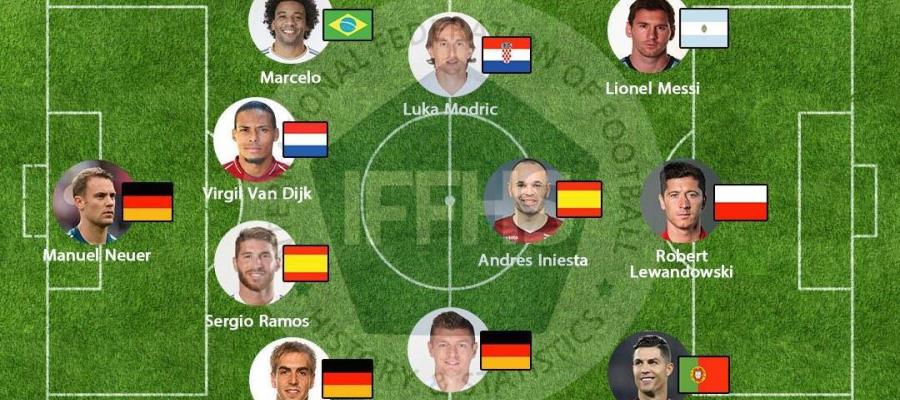 CR7, Messi, Iniesta y Ramos, en el 11 Ideal a nivel mundial de la década