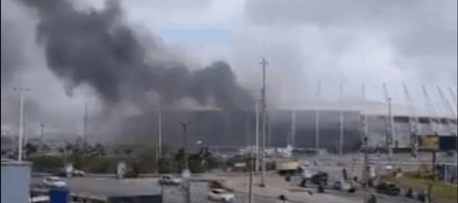 Se incendia el estadio Arena Castelao; fue sede de partidos en el mundial de Brasil 2014