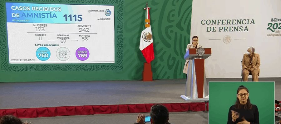 SEGOB ha recibido mil 115 solicitudes de amnistía