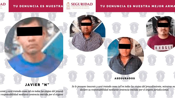 Detiene SSPC a tres personas por los delitos de robo y daños en pandilla 