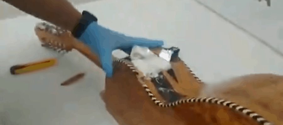 Localiza Guardia Nacional más de 3 kilos de metanfetaminas ocultas en una guitarra que pretendía ser enviada a EEUU