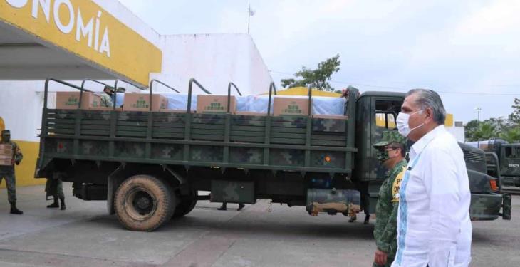 SEDENA tiene estimado entregar 60 mil paquetes de enseres en Centro antes que comience la veda electoral