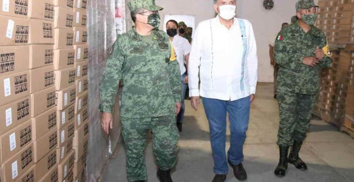SEDENA tiene estimado entregar 60 mil paquetes de enseres en Centro antes que comience la veda electoral