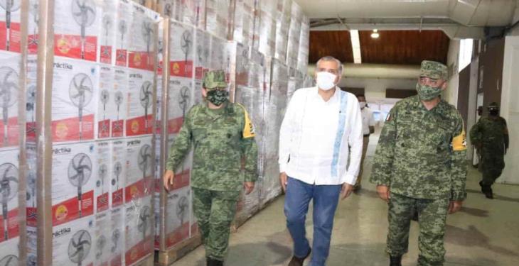 SEDENA tiene estimado entregar 60 mil paquetes de enseres en Centro antes que comience la veda electoral