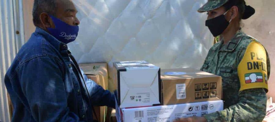 Reporta Bienestar 30% de avance en la entrega de enseres en Centro