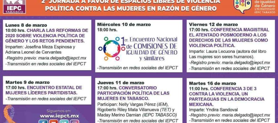 Se suman tabasqueñas a la jornada a favor de espacios libres de violencia en el marco del Día Internacional de las Mujeres