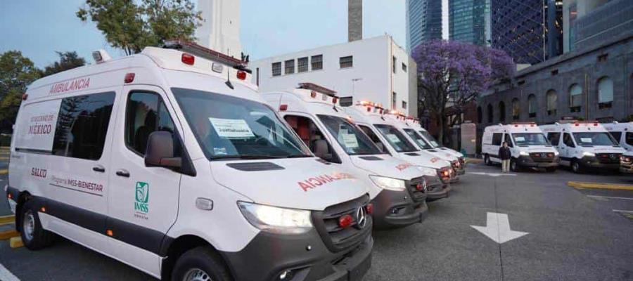 Adquiere IMSS Bienestar 80 ambulancias compradas con donaciones federales