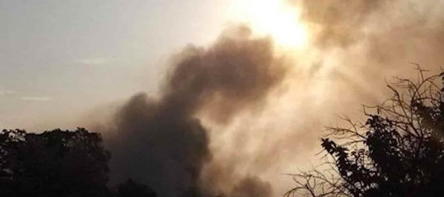 Reportan incendio en basurero del sector Don Cipriano, Nacajuca 