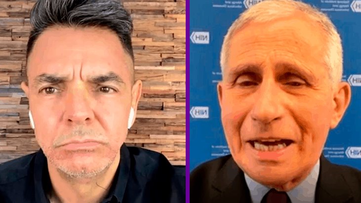 Eugenio Derbez cuestiona al doctor Fauci sobre la seguridad de las vacunas, inmunidad de rebaño y la vacunación de migrantes