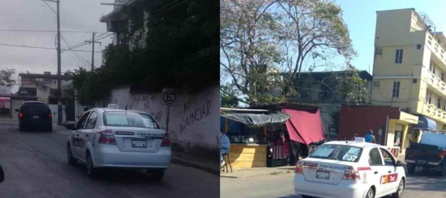 Denuncian proliferación de taxis piratas e invasión de rutas en Comalcalco