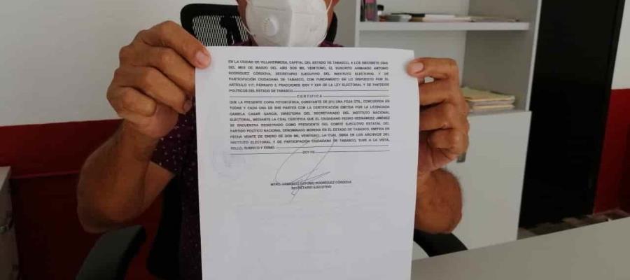 Morena Tabasco denuncia a Jesucita López ahora ante la CNHJ Morena Tabasco denuncia a Jesucita López ahora ante la CNHJ