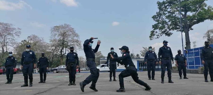 “Preparan” a policías de Tabasco en peleas cuerpo a cuerpo