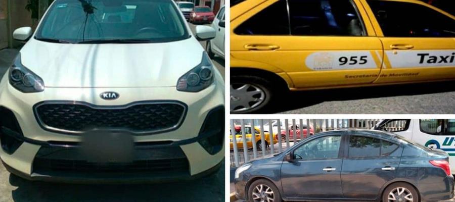 Reportan la recuperación de tres unidades con reporte de robo en el municipio de Centro Reportan la recuperación de tres unidades con reporte de robo en el municipio de Centro