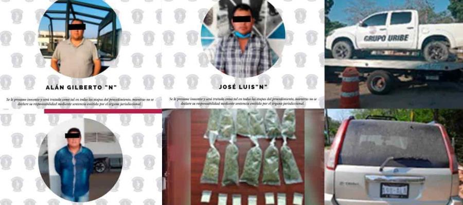 Aprehenden a tres sujetos más en Centro por diversos delitos 