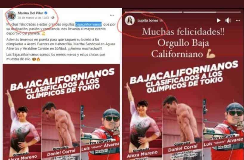 Critican a Lupita Jones por copiar imagen de su oponente morenista en Baja California