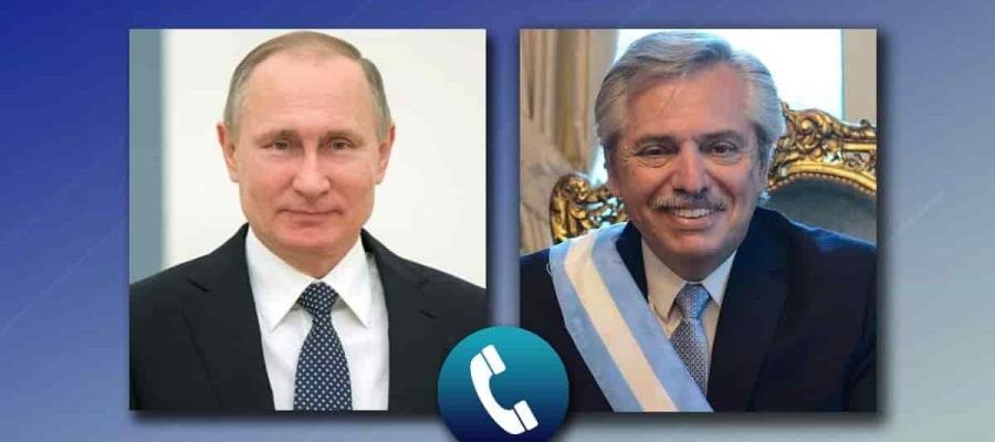 Dialogan Alberto Fernández y Putin