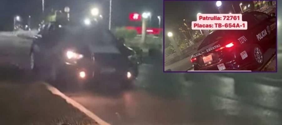 Denuncian jóvenes acoso de policías estatales desde patrulla