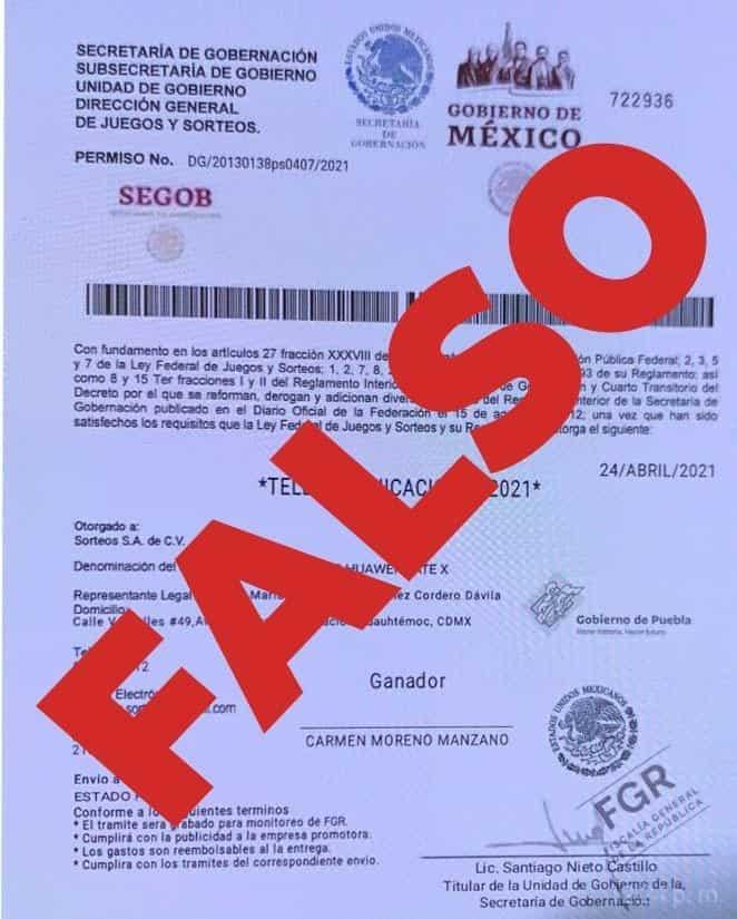 Advierte Gobernación que circulan juegos y sorteos falsos vinculados a la dependencia