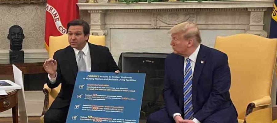 Considera Trump postularse para las elecciones del 2024 en fórmula con Ron DeSantis, gobernador de Florida