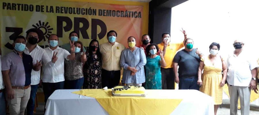 Celebran en Tabasco 32 aniversario de la fundación del PRD