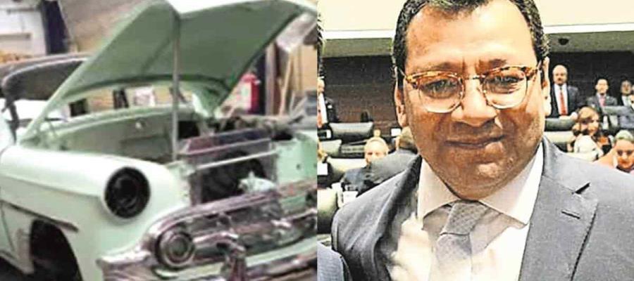 Magistrado usa taller de tribunal para restaurar sus autos clásicos 