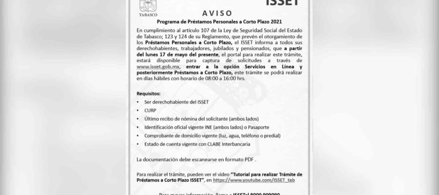 Anuncia ISSET apertura de plataforma para otorgar préstamos personales a Corto Plazo