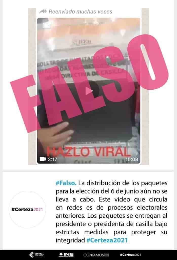 Falso que paquetes electorales ya fueron entregados a presidentes de mesas de casillas: INE