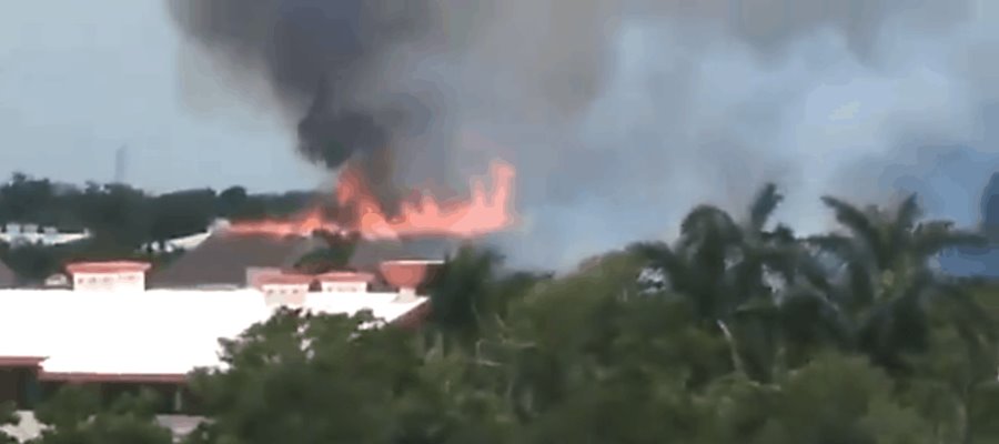 Se incendia hotel en Quintana Roo