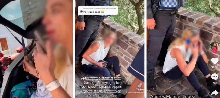 Exhiben a mujer que intenta acuchillar a empleada doméstica e hijo; la llaman “Lady Miguel Hidalgo” Exhiben a mujer que intenta acuchillar a empleada doméstica e hijo; la llaman “Lady Miguel Hidalgo”