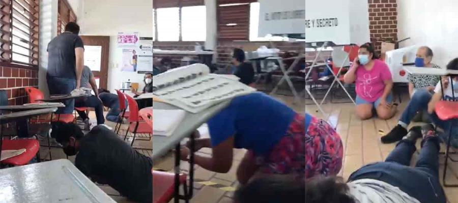 Reportan balacera en casilla de Cancún