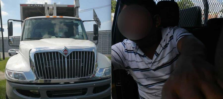 Detienen a conductor de recolector de basura en Centro por conducir en estado de ebriedad Detienen a conductor de recolector de basura en Centro por conducir en estado de ebriedad