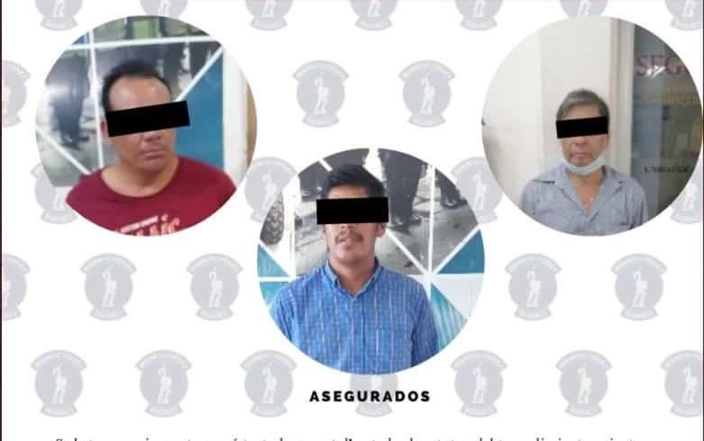 Asegura SSPC a tres personas por hechos de tránsito