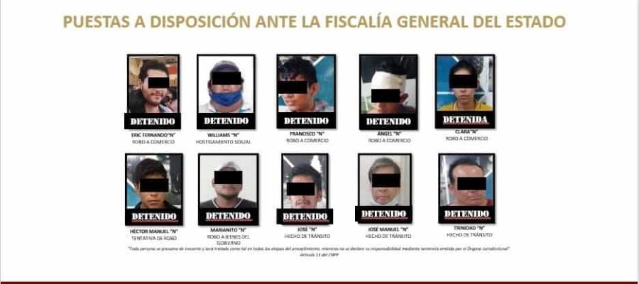 Reportan detención de 28 personas y recuperación de 6 unidades motrices, la semana pasada