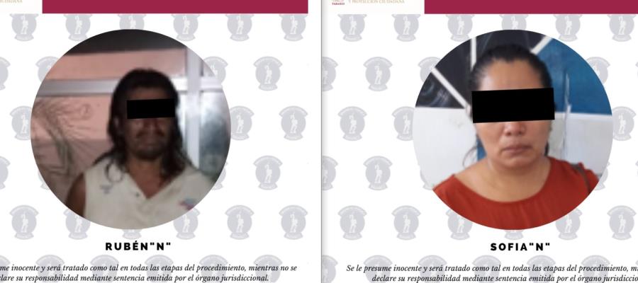 Detienen a dos por robo y amenazas en Villahermosa