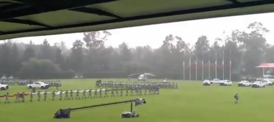 Por lluvia cancelan evento de aniversario de la Guardia Nacional Por lluvia cancelan evento de aniversario de la Guardia Nacional