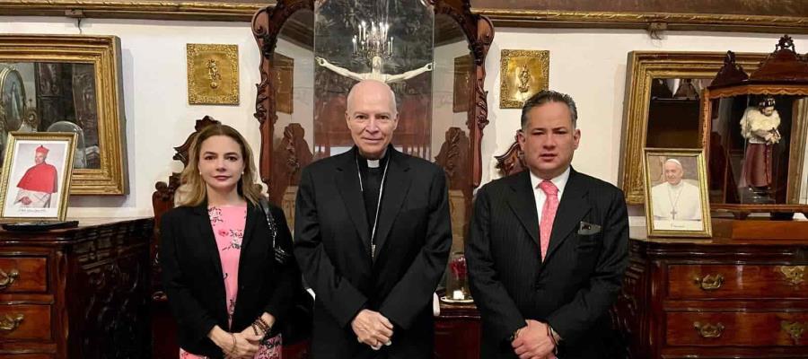 Se reúne Santiago Nieto con cardenal Carlos Aguiar, para tratar violencia de género y trata de personas