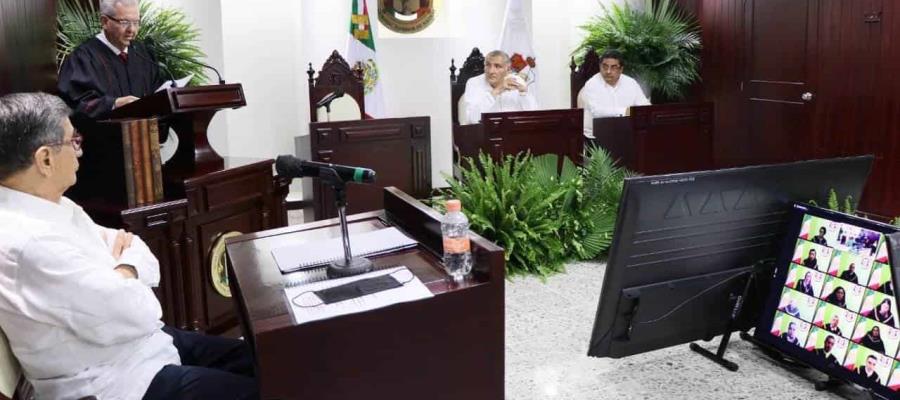 Rinde Enrique Priego informe semestral de actividades del TSJ