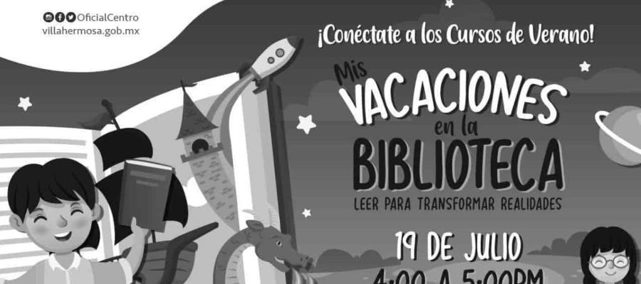 Anuncia Ayuntamiento de Centro el curso “Mis vacaciones en la biblioteca” de manera virtual; busca reforzar la lectura Anuncia Ayuntamiento de Centro el curso “Mis vacaciones en la biblioteca” de manera virtual; busca reforzar la lectura