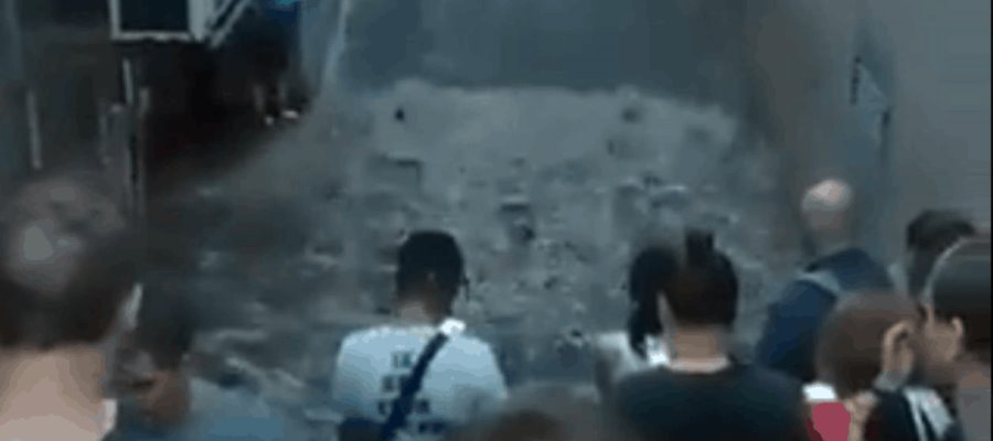 Lluvias intensas causan inundación en el Metro de la capital de Ucrania