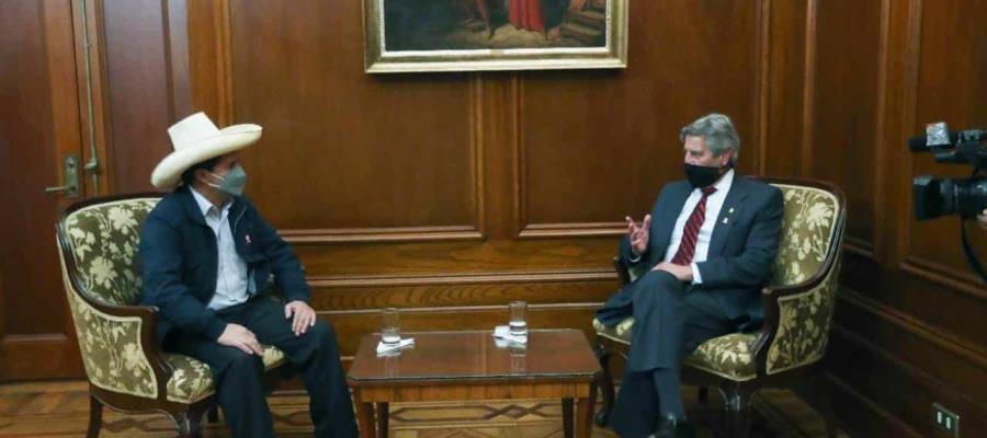 Se reúnen Pedro Castillo y Francisco Sagasti para iniciar la transición en Perú
