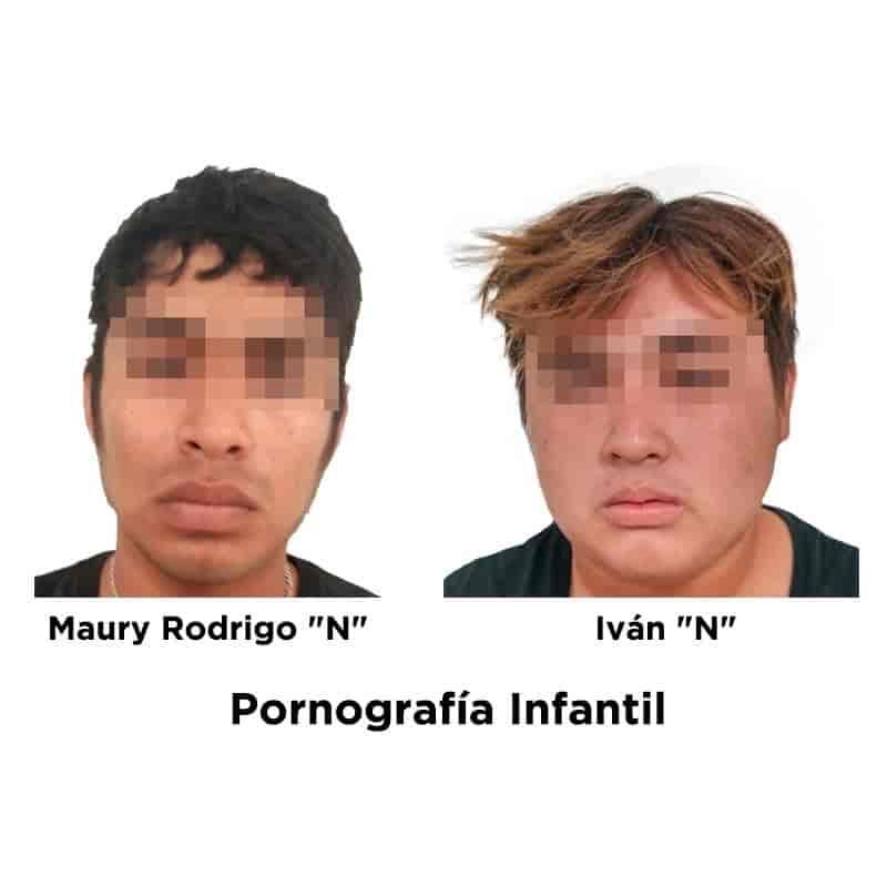 Detienen a dos sujetos por presunto delito de corrupción de menores y pornografía infantil en Centla