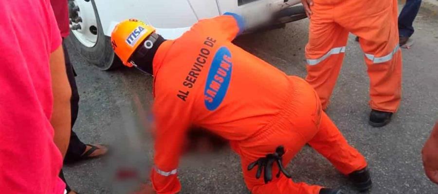 Muere motociclista tras ser atropellado por un volteo en Paraíso Muere motociclista tras ser atropellado por un volteo en Paraíso