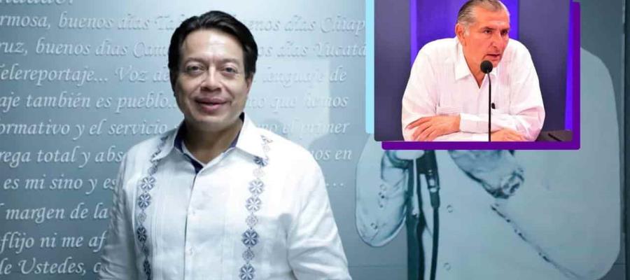 Adán Augusto López es un referente de cómo debe gobernarse en la 4T: Mario Delgado