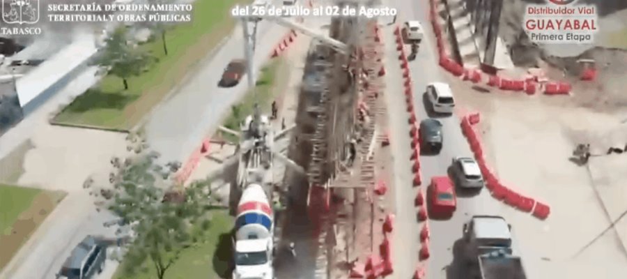 Reporta Gobierno Estatal, avance de la primera etapa del Distribuidor Vial de Guayabal