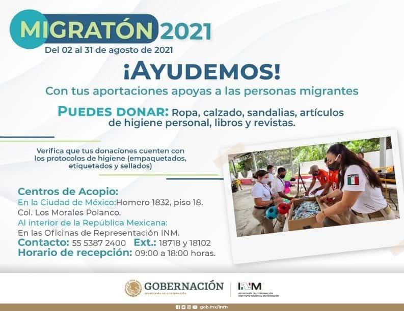 Instala INM Centros de Acopio para recibir enseres en apoyo a migrantes en el país Instala INM Centros de Acopio para recibir enseres en apoyo a migrantes en el país