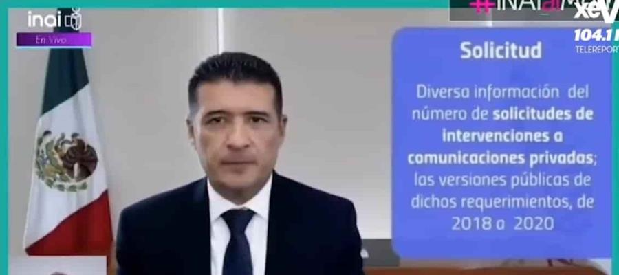 Instruye INAI a FGR informe sobre intervención de comunicaciones privadas