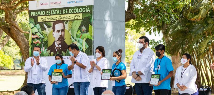 Entregan premio estatal de ecología J. N. Rovirosa 2021