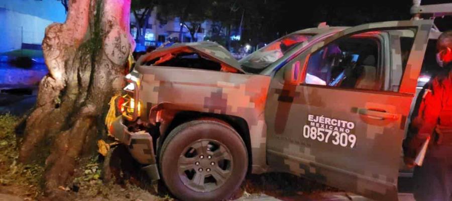 Choca camioneta de la Sedena en Lindavista