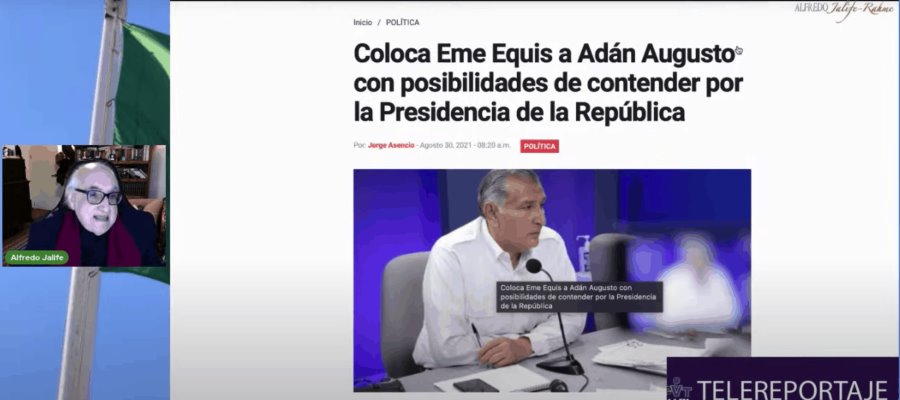 Adán Augusto deberá mantener el orden institucional en el país y manejar la sucesión presidencial para el 2024: Jalife